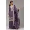 Purple Gold Crush Palazzo Suit Plus Size Online - 215731