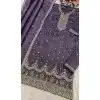 Purple Gold Crush Palazzo Suit Plus Size Online - 215731