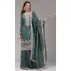 Blue Gold Crush Palazzo Suit Plus Size Buy Online - 215732