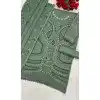 Stylish Dark Pista Georgette Pakistani Suit Plus Size - 215839