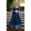Buy Blue Chanderi Plus Size Lehenga Choli Zari Work - 215849
