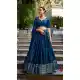 Navy Blue Pure Chanderi Lehenga Choli Zari Work - 215846