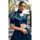 Navy Blue Pure Chanderi Lehenga Choli Zari Work - 215846