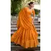 Shop Blue Chanderi Plus Size Lehenga Choli Zari Work - 215849