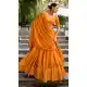 Orange Chanderi Lehenga Choli with Zari Weaving Work - 215847