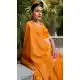 Orange Chanderi Lehenga Choli with Zari Weaving Work - 215847