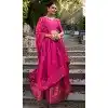 Buy Stylish Blue Chanderi Plus Size Lehenga Choli - 215849