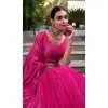 Buy Stylish Blue Chanderi Plus Size Lehenga Choli - 215849