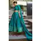 Blue Chanderi Lehenga Choli Zari Weaving Design - 215849