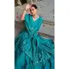 Shop Blue Plus Size Chanderi Lehenga Choli Zari Work - 215849