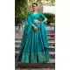 Blue Chanderi Lehenga Choli Zari Weaving Design - 215849