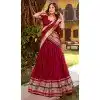 Shop Dark Pink Chanderi Plus Size Lehenga Choli Zari Weaving - 216052