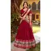 Shop Dark Pink Chanderi Plus Size Lehenga Choli Zari Weaving - 216052