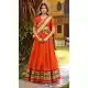 Orange Chanderi Lehenga Choli with Zari Work - 216053