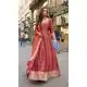 Pink Embroidered Jacquard Silk Gown – 216112