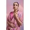 Buy Pink Banarasi Silk Saree Kanjivaram Work - 216160