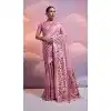 Buy Pink Banarasi Silk Saree Kanjivaram Work - 216160
