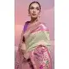 Buy Light Pista Green Banarasi Silk Saree Kanjivaram Work - 216162