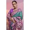 Buy Rama Green Banarasi Silk Saree Kanjivaram Work - 216164
