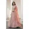 Buy Pink Heavy Silk Lehenga Choli Mirror Work Plus Size - 216115