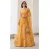 Shop Mustard Designer Lehenga Choli Plus Size - 216118