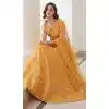 Shop Mustard Designer Lehenga Choli Plus Size - 216118
