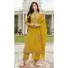 Buy Yellow Cotton Pakistani Suit for Plus Size Women - 216170