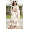 Shop White Cotton Pakistani Suit for Plus Size Women - 216173