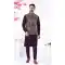 Men’s Purple Banarasi Silk Kurta Pajama Set – 216406
