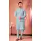 Men’s Ice Blue Banarasi Silk Kurta Pajama – 216410