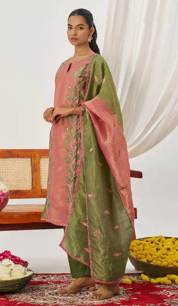 Multi Crush Silk Party Wear Salwar Suit – 216127