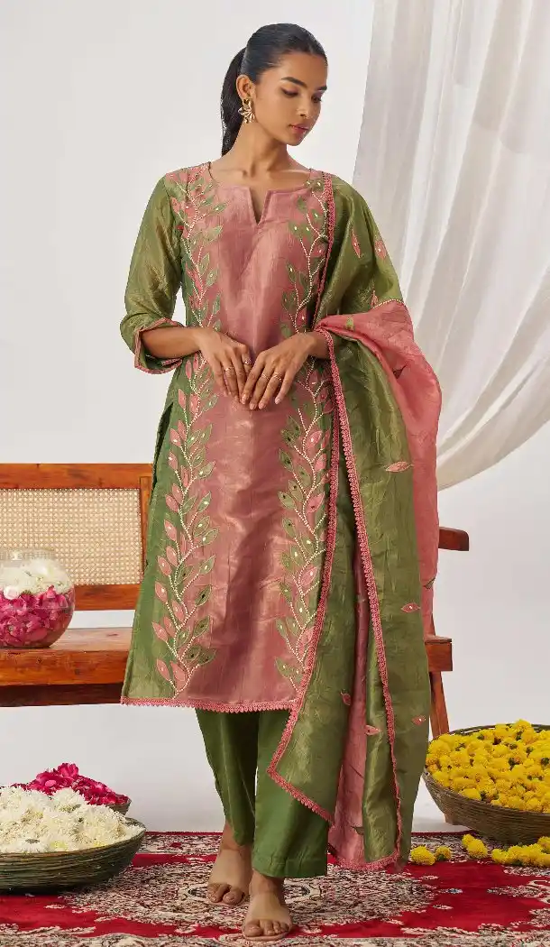 Multi Crush Silk Party Wear Salwar Suit – 216127