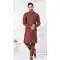 Rust Banarasi Silk Men Kurta Pajama – 216417
