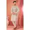 Cream Banarasi Silk Kurta Pajama for Men – 216421