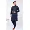Navy Blue Banarasi Silk Men Kurta Pajama – 216434