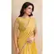 Yellow Embroidered Lehenga Choli in Star Georgette – 216373