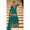Chinon Silk Blue Palazzo Suit with Beads Embroidery – 216447