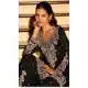 Black Embroidered Chinon Silk Palazzo Suit – 216449