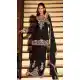 Black Embroidered Chinon Silk Palazzo Suit – 216449