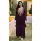 Wine Embroidered Viscose Chinon Palazzo Suit – 216526
