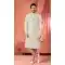 Art Embroidered Off White Silk Sherwani – 216574