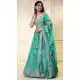 Organza Blue Floral Embroidered Lehenga Choli – 216672