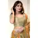 Orange Floral Embroidered Organza Lehenga Choli – 216674
