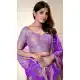 Purple Floral Embroidered Organza Lehenga Choli – 216676