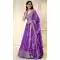 Purple Floral Embroidered Organza Lehenga Choli – 216676