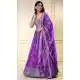 Purple Floral Embroidered Organza Lehenga Choli – 216676