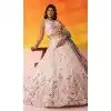 Buy Beige Tissue Designer Lehenga Choli in Plus Size - 216692