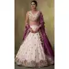 Shop Beige Designer Lehenga Choli in Tissue for Plus Size - 216695