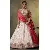 Buy Beige Tissue Embroidered Lehenga Choli Plus Size - 216696