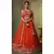 Embroidered Orange Georgette Designer Lehenga Choli – 216698